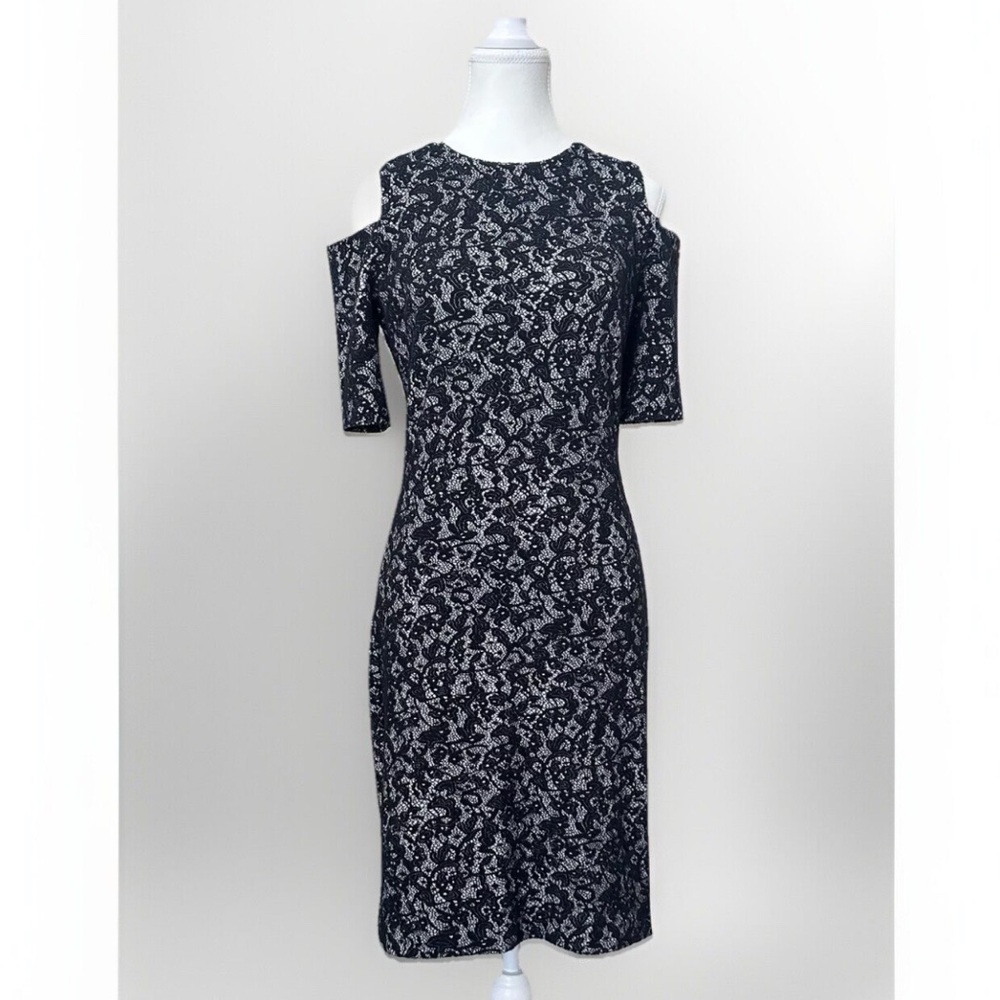Michael Kors Women's Round Neck Cold Shoulder Sheath Dress Size S